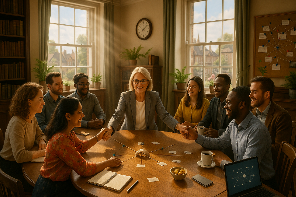 Wide and diverse network, Connections reach far and wide, Strength in diversity