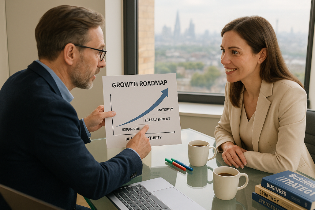 The Business Maturity Model, Growth and success flow, From strong foundations built well, Maturity blooms
